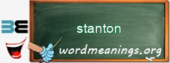 WordMeaning blackboard for stanton